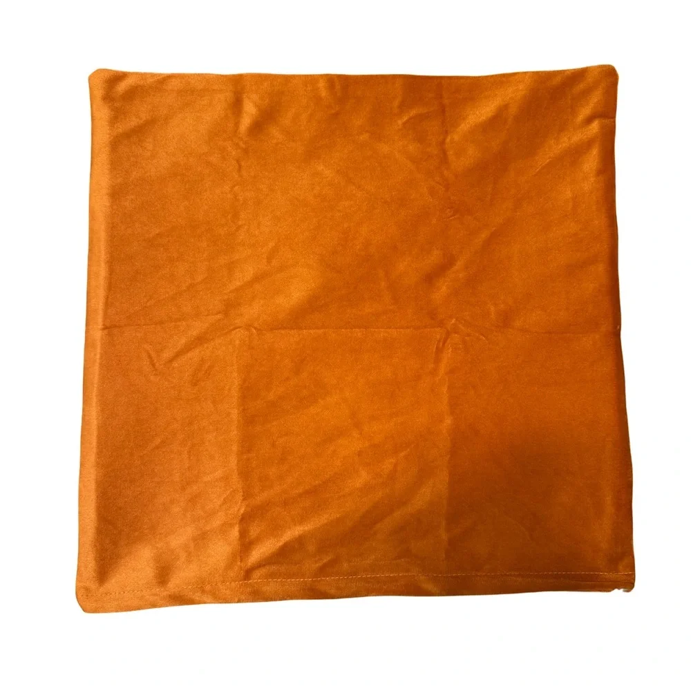 Designer Inspired Orange Horse Print Throw Pillow Cover Case - Picture 2 of 2